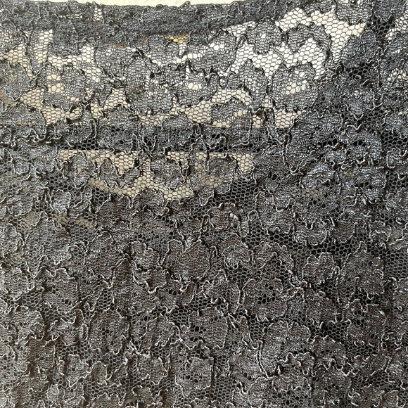 Lace Crop Top in Black w/ Long Sleeves - Picture 3 of 10